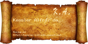 Kessler Alfréda névjegykártya